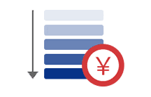 コストダウンのイラスト