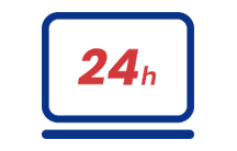 24時間オンライン契約システムのイラスト