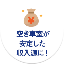 空き車室が安定した収入源に！